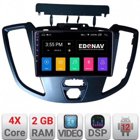 Navigatie dedicata Edonav Ford Transit 2015-2020  Android radio gps internet 2+32 kit-turneo-custom+EDT-E209