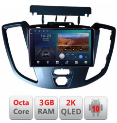 Navigatie dedicata Ford Transit 2015-2020  Android ecran Qled 2K Octa Core 3+32 carplay android auto kit-turneo-custom+EDT-E309v3v3-2K