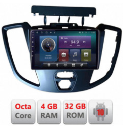 Navigatie dedicata Edonav Ford Transit 2015-2020  Android radio gps internet Octa core 4+32 kit-turneo-custom+EDT-E409