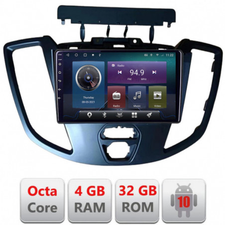 Navigatie dedicata Edonav Ford Transit 2015-2020  Android radio gps internet Octa core 4+32 kit-turneo-custom+EDT-E409