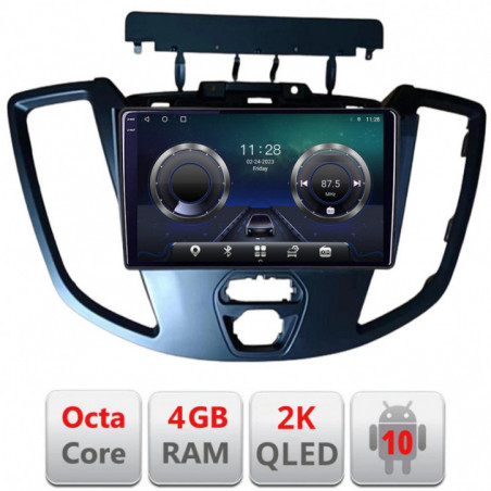 Navigatie dedicata Edonav Ford Transit 2015-2020  Android ecran Qled 2K Octa core 4+32 kit-turneo-custom+EDT-E409-2K