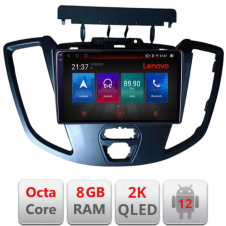 Navigatie dedicata Lenovo Ford Transit 2015-2020 Octacore, 8 Gb RAM, 128 Gb Hdd, 4G, Qled 2K, DSP, Carplay AA, 360,Bluetooth