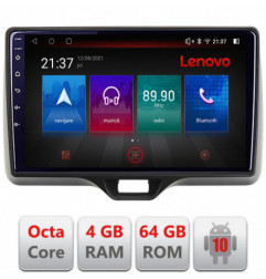 Navigatie dedicata Lenovo Toyota Yaris 2020-  Android radio gps internet Octa Core 4+64 LTE kit-yaris2020+EDT-E510-PRO
