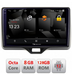 Navigatie dedicata Nakamichi Toyota Yaris 2020- Android radio gps internet octa core 8+128 carplay android auto