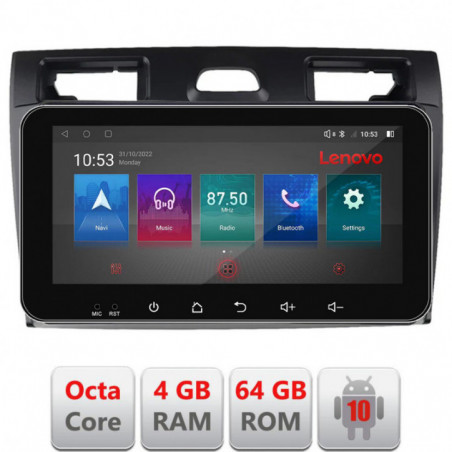 Navigatie dedicata Lenovo Ford Fiesta MK5 2002-2008  Android radio gps internet Octa Core 4+64 LTE ecran de 10.33' wide KIT-fiesta-mk5+EDT-E511-pro