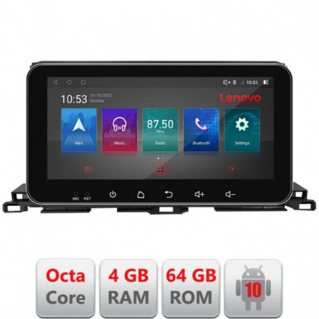 Navigatie dedicata Lenovo Toyota Highlander 2013-2018  Android radio gps internet Octa Core 4+64 LTE ecran de 10.33' wide KIT-highlander13+EDT-E511-pro
