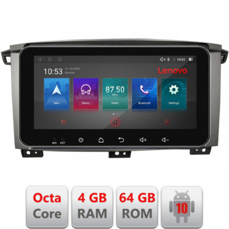 Navigatie dedicata Lenovo Toyota Land Cruiser L100 2002-2006  Android radio gps internet Octa Core 4+64 LTE ecran de 10.33' wide KIT-L105+EDT-E511-pro