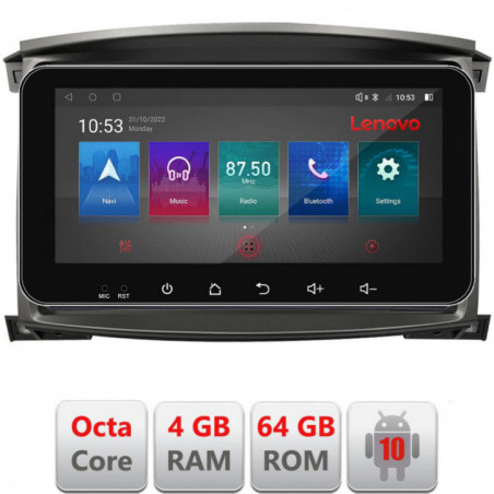Navigatie dedicata Lenovo Toyota Land Cruiser L100 2002-2006  Android radio gps internet Octa Core 4+64 LTE ecran de 10.33' wide KIT-L105-automatic+EDT-E511-pro