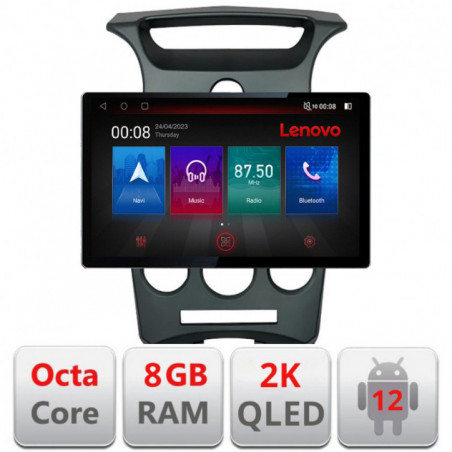 Navigatie dedicata Lenovo Kia Carens 2006-2012 clima automata, Ecran 2K QLED 13",Octacore,8Gb RAM,128Gb Hdd,4G,360,DSP,Carplay,Bluetooth