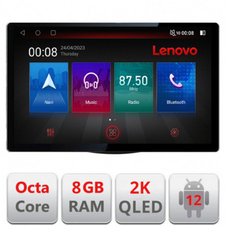Navigatie dedicata Lenovo Hyundai I10 2007-2013, Ecran 2K QLED 13",Octacore,8Gb RAM,128Gb Hdd,4G,360,DSP,Carplay,Bluetooth