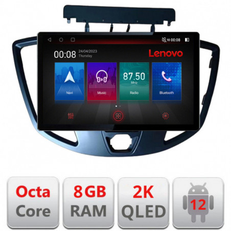 Navigatie dedicata Lenovo Ford Transit 2015-2020, Ecran 2K QLED 13",Octacore,8Gb RAM,128Gb Hdd,4G,360,DSP,Carplay,Bluetooth