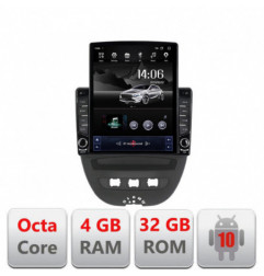 Navigatie dedicata Edonav Citroen C1 Peugeot 107 Toyota Aygo 2005-2014  Android radio gps internet Octa Core 4+64 LTE KIT-C1+EDT-E710