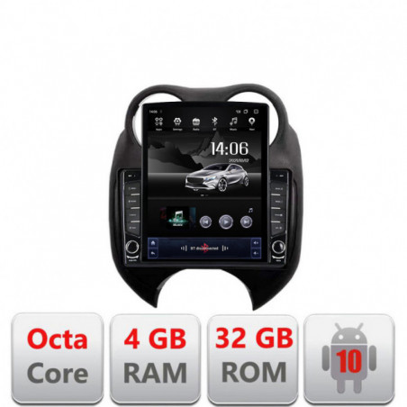 Navigatie dedicata Edonav Nissan Micra 2010-2014  Android radio gps internet Lenovo Octa Core 4+64 LTE KIT-micra2010+EDT-E709