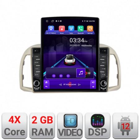 Navigatie dedicata Edonav Nissan Micra 2002-2010  Android radio gps internet quad core 2+32 ecran vertical 9.7" KIT-micra2003+EDT-E708
