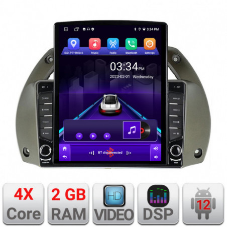 Navigatie dedicata Edonav Toyota Rav 4 2000-2004  Android radio gps internet quad core 2+32 ecran vertical 9.7" kit-rav4-old+EDT-E708