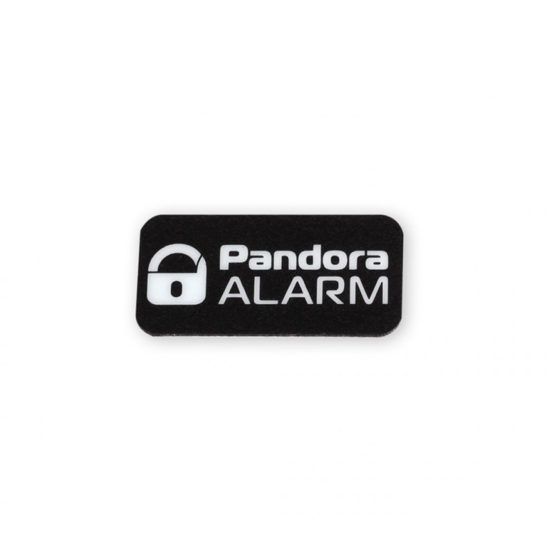 Sticker dublu pentru geam cu logo Pandora negru fixare senzori DMS-100BT