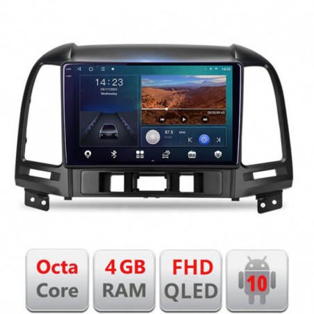 Navigatie dedicata Hyundai Santa Fe B-008  Android Ecran QLED octa core 4+64 carplay android auto KIT-008+EDT-E309V3