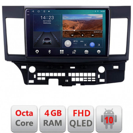 Navigatie dedicata Mitsubishi Lancer B-037  Android Ecran QLED octa core 4+64 carplay android auto KIT-037+EDT-E310V3