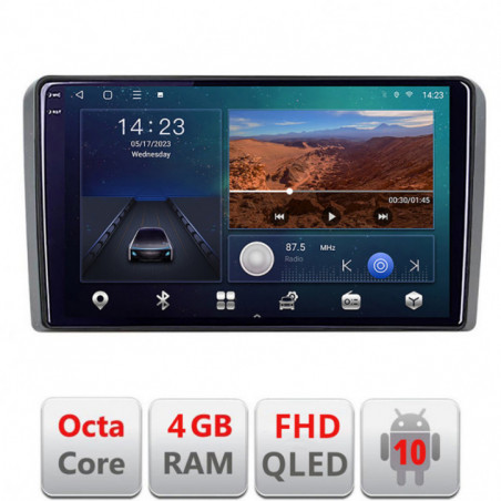 Navigatie dedicata Audi A3 8P Quad Core B-049  Android Ecran QLED octa core 4+64 carplay android auto KIT-049+EDT-E309V3