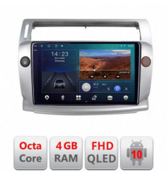 Navigatie dedicata Citroen C4 Quad Core B-088  Android Ecran QLED octa core 4+64 carplay android auto KIT-088+EDT-E309V3