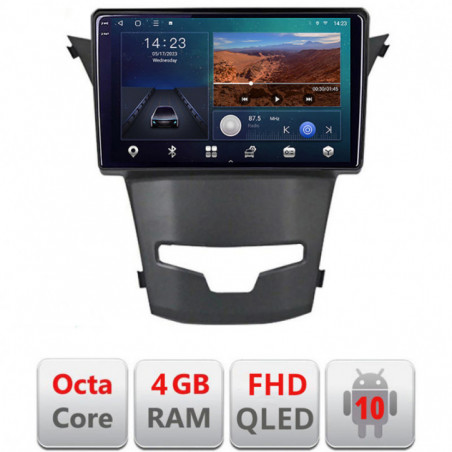Navigatie dedicata Ssangyong Korando 2014-2019 B-1159  Android Ecran QLED octa core 4+64 carplay android auto KIT-1159+EDT-E309V3