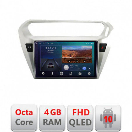 Navigatie dedicata Peugeot 301 Citroen C-Elisee B-301  Android Ecran QLED octa core 4+64 carplay android auto KIT-301+EDT-E309V3
