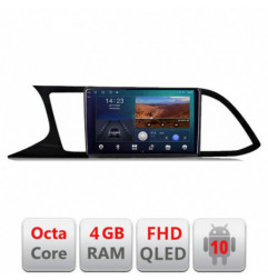 Navigatie dedicata Seat Leon MIB  Quad Core B-306  Android Ecran QLED octa core 4+64 carplay android auto KIT-306+EDT-E309V3