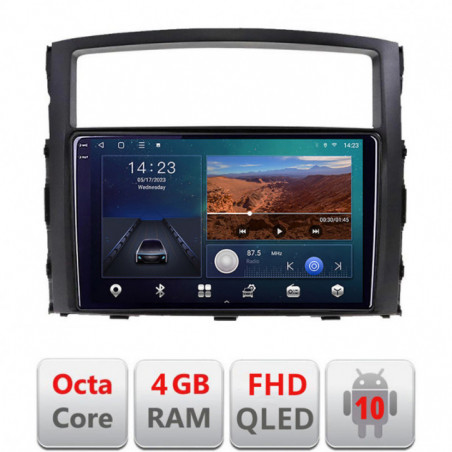 Navigatie dedicata Mitsubishi Pajero B-452  Android Ecran QLED octa core 4+64 carplay android auto KIT-452+EDT-E309V3