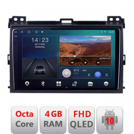 Navigatie dedicata Toyota Prado 2007- B-456  Android Ecran QLED octa core 4+64 carplay android auto KIT-456+EDT-E309V3