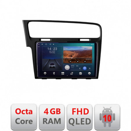 Navigatie dedicata VW Golf 7 B-491  Android Ecran QLED octa core 4+64 carplay android auto KIT-491+EDT-E310V3