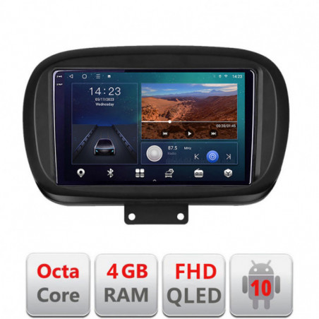 Navigatie dedicata Fiat 500 2014- B-539  Android Ecran QLED octa core 4+64 carplay android auto KIT-539+EDT-E309V3
