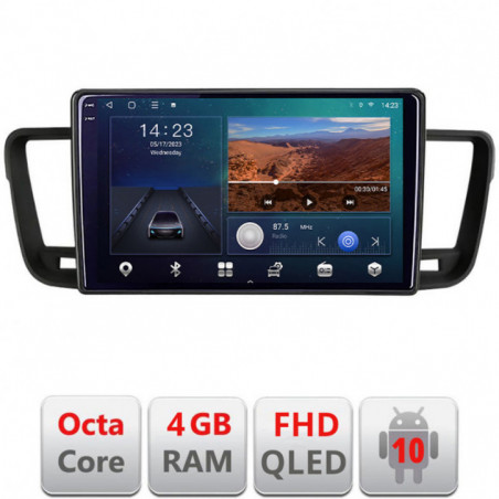 Navigatie dedicata Peugeot 508 B-5637  Android Ecran QLED octa core 4+64 carplay android auto KIT-5637+EDT-E309V3