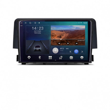 Navigatie dedicata Honda Civic 2016-2020  Android Ecran QLED octa core 4+64 carplay android auto KIT-669+EDT-E309V3