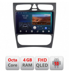 Navigatie dedicata Mercedes C W203 2000-2004 B-clk  Android Ecran QLED octa core 4+64 carplay android auto kit-clk+EDT-E309V3