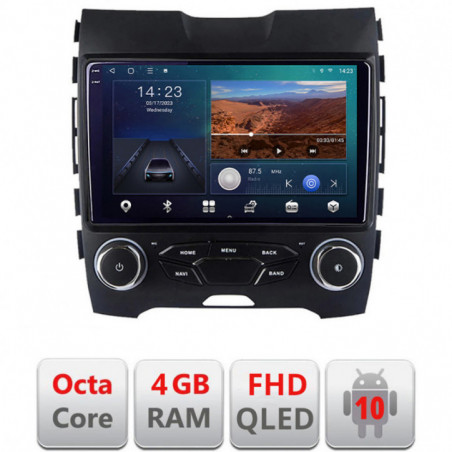 Navigatie dedicata Ford Edge 2015-2021 midline B-edge-mid  Android Ecran QLED octa core 4+64 carplay android auto kit-edge-mid+EDT-E309V3