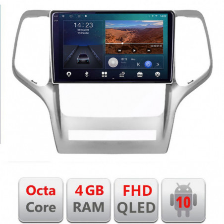 Navigatie dedicata Jeep Gran Cherokee 2011-2013 B-GRCHE  Android Ecran QLED octa core 4+64 carplay android auto KIT-grche+EDT-E309V3