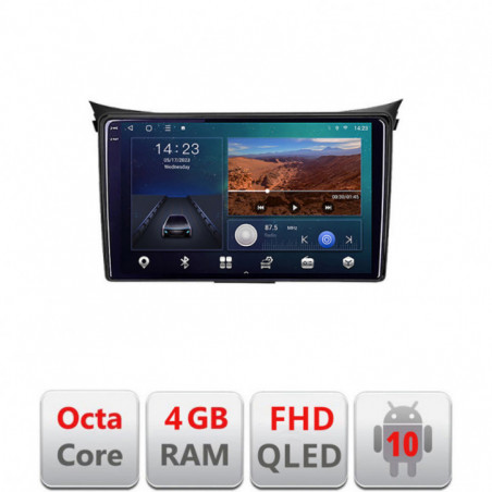 Navigatie dedicata Hyundai I30 2011-2016  Android Ecran QLED octa core 4+64 carplay android auto KIT-i30-2011+EDT-E309V3