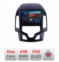 Navigatie dedicata Hyundai I30 2009-2012 clima automata B-I30AUTOMATIC  Android Ecran QLED octa core 4+64 carplay android auto KIT-i30automatic+EDT-E309V3