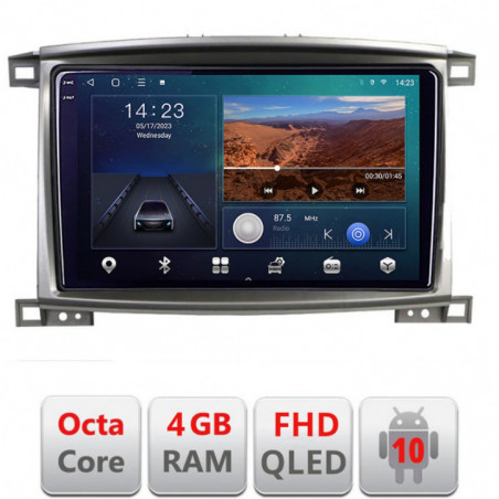 Navigatie dedicata Toyota Land Cruiser L100 2002-2008 B-L100  Android Ecran QLED octa core 4+64 carplay android auto KIT-l100+EDT-E309V3