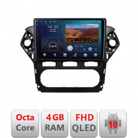 Navigatie dedicata Ford Mondeo 2010-2014 B-MONDEO-CLIMA  Android Ecran QLED octa core 4+64 carplay android auto KIT-MONDEO-CLIMA+EDT-E310V3
