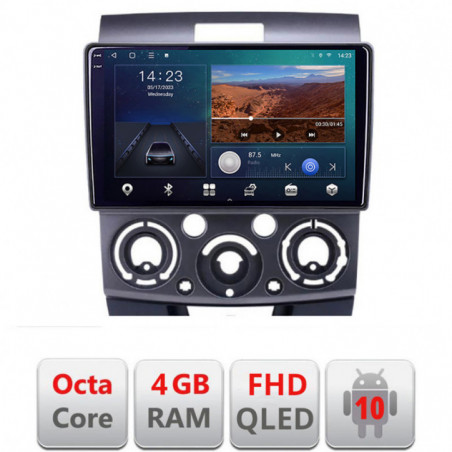 Navigatie dedicata Ford Ranger Mazda BT50 2007-2012 B-RANGER  Android Ecran QLED octa core 4+64 carplay android auto KIT-ranger+EDT-E309V3