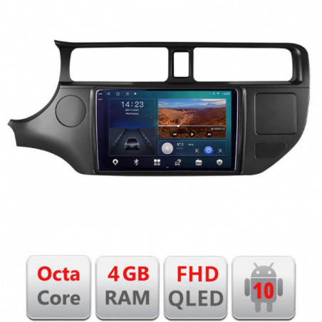 Navigatie dedicata Kia Rio 2011-2014 B-rio-11  Android Ecran QLED octa core 4+64 carplay android auto kit-rio-11+EDT-E309V3