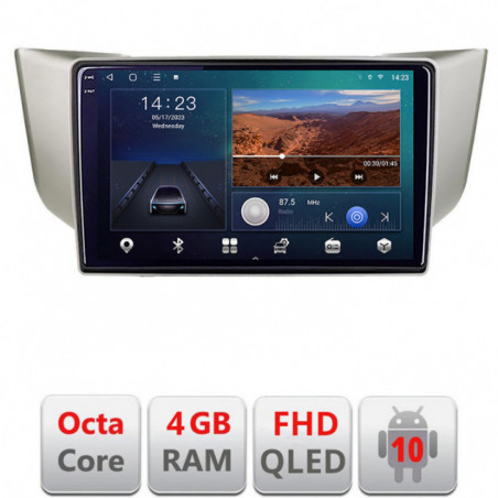 Navigatie dedicata Lexus RX 2003-2009 B- rx-03  Android Ecran QLED octa core 4+64 carplay android auto kit-rx-03+EDT-E309V3