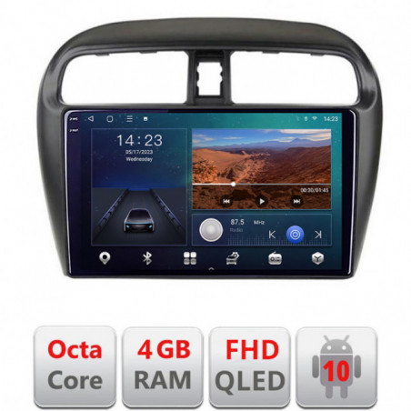 Navigatie dedicata Mitsubishi Space Star Mirage Attrage 2012-  Android Ecran QLED octa core 4+64 carplay android auto kit-spacestar+EDT-E309V3