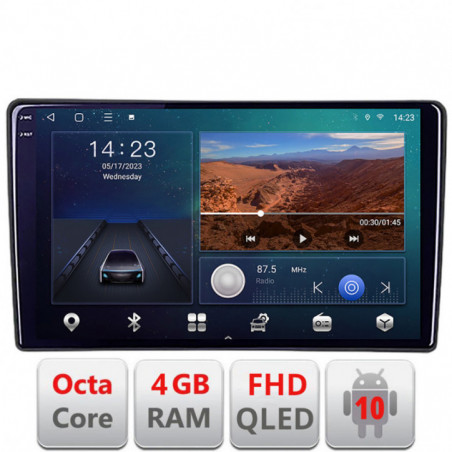 Navigatie dedicata Fiat Tipo 2020-  Android Ecran QLED octa core 4+64 carplay android auto KIT-tipo2022+EDT-E309V3