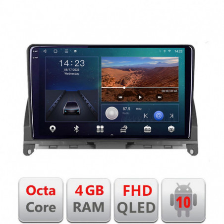 Navigatie dedicata Mercedes W204 2008-2012 B-W204  Android Ecran QLED octa core 4+64 carplay android auto KIT-W204+EDT-E309V3