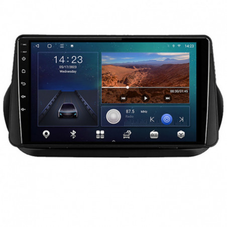Navigatie dedicata Peugeot Bipper, Citroen Nemo, Fiat Qubo 2008-2017  Android radio gps internet quad core 4+64 carplay android auto Kit-bipper+EDT-E310v3