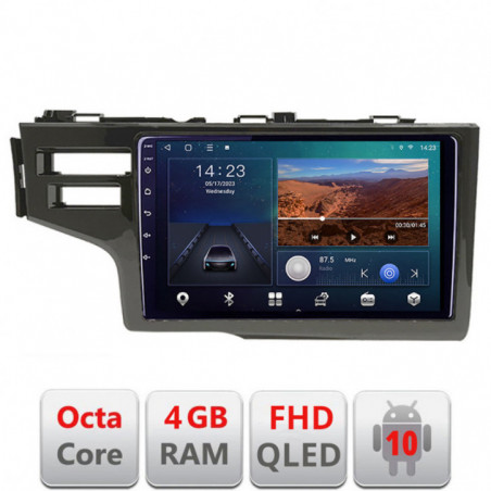 Navigatie dedicata Honda Fit 2014-2019  Android radio gps internet quad core 4+64 carplay android auto Kit-fit-14+EDT-E309v3