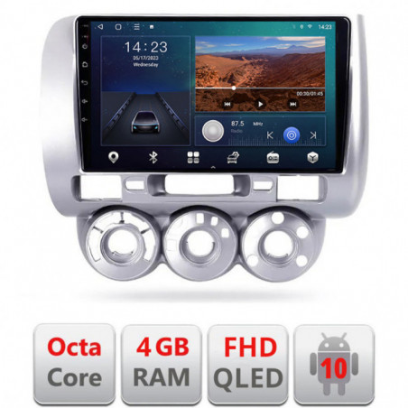 Navigatie dedicata Honda Fit Jazz 2004-2008  Android radio gps internet quad core 4+64 carplay android auto Kit-jazz+EDT-E309v3