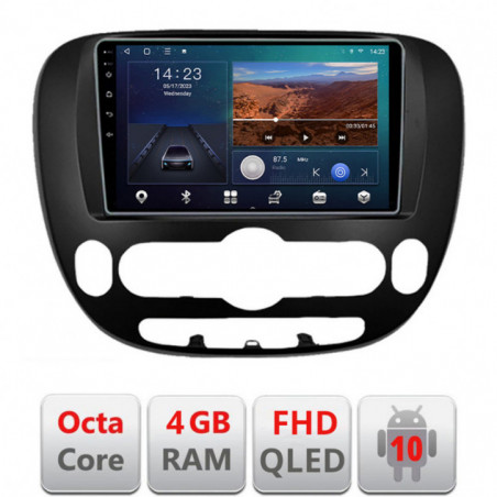 Navigatie dedicata Kia Soul 2014-2019 Android radio gps internet quad core 4+64 carplay android auto Kit-soul-2014+EDT-E309v3